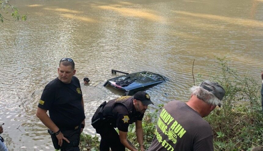 range rover in water